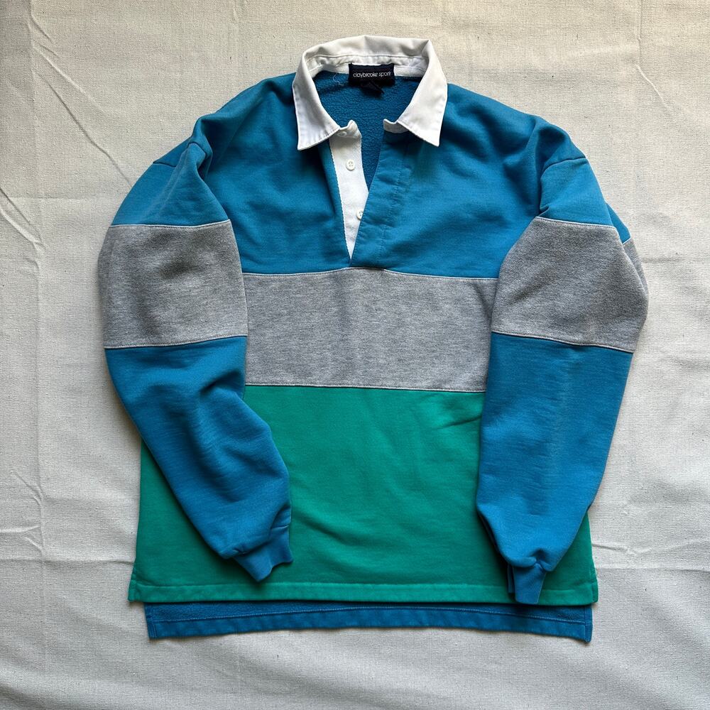Claybrooke Sport Vintage 90s Color Block Sweatshirt Mens Medium